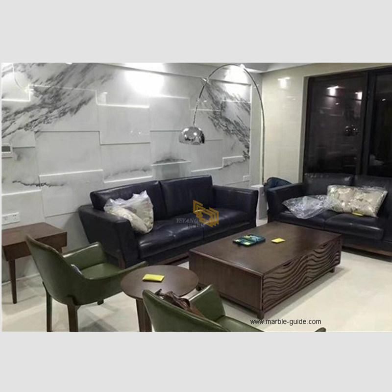 Natural Ink White Marble Stone Tile/Slab for Flooring/Bathroom/ Shower Wall/Vanity Tops/Flooring/Background