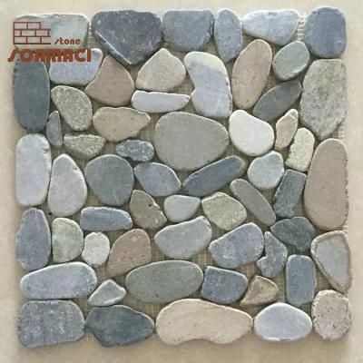 Natural Flat River Gravel Pebble Stone Mosaic