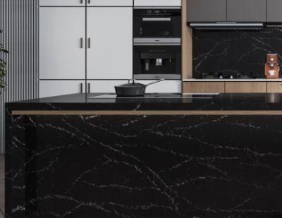 Artificial Stone Popular Black Artificial Quartz Worktop/Countertop
