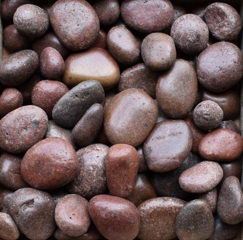 Red Polished Pebbles for Garden/Paths/Rockeries/Borders
