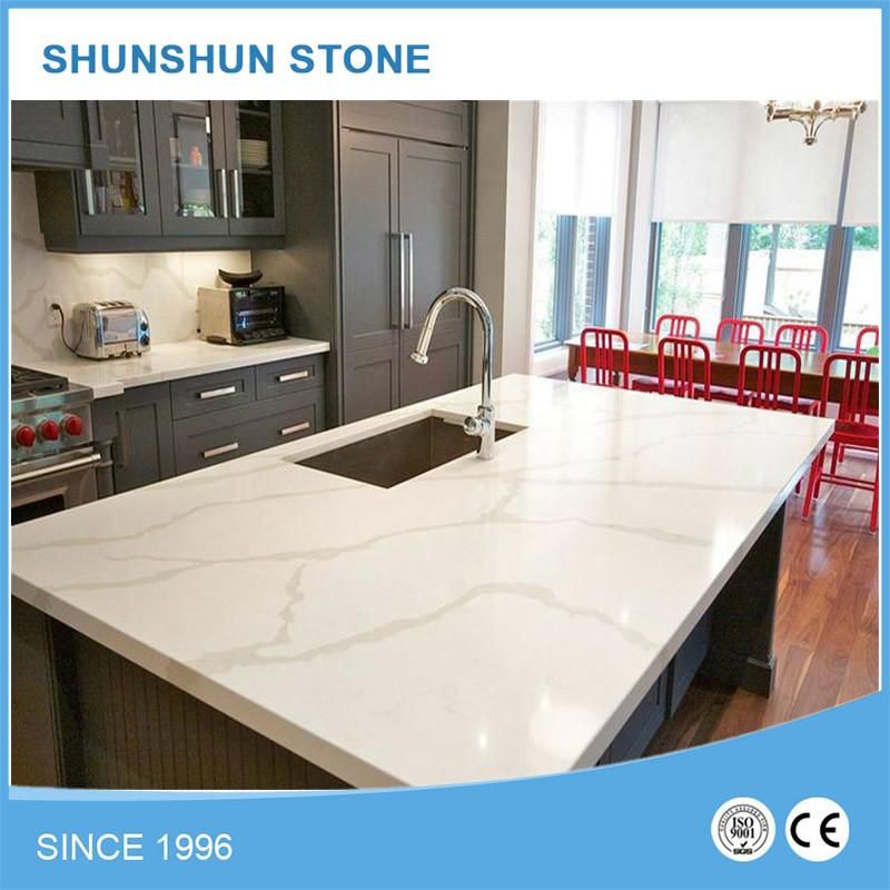 Grey Quartz Artificial Stone for Kitchen Countertops