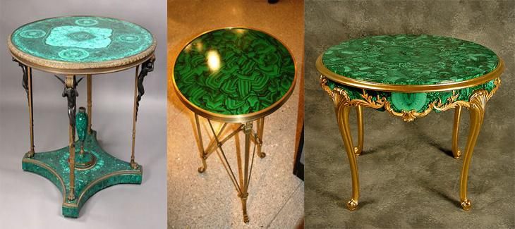 Royal Malachite Green Side Table Luxury Furniture