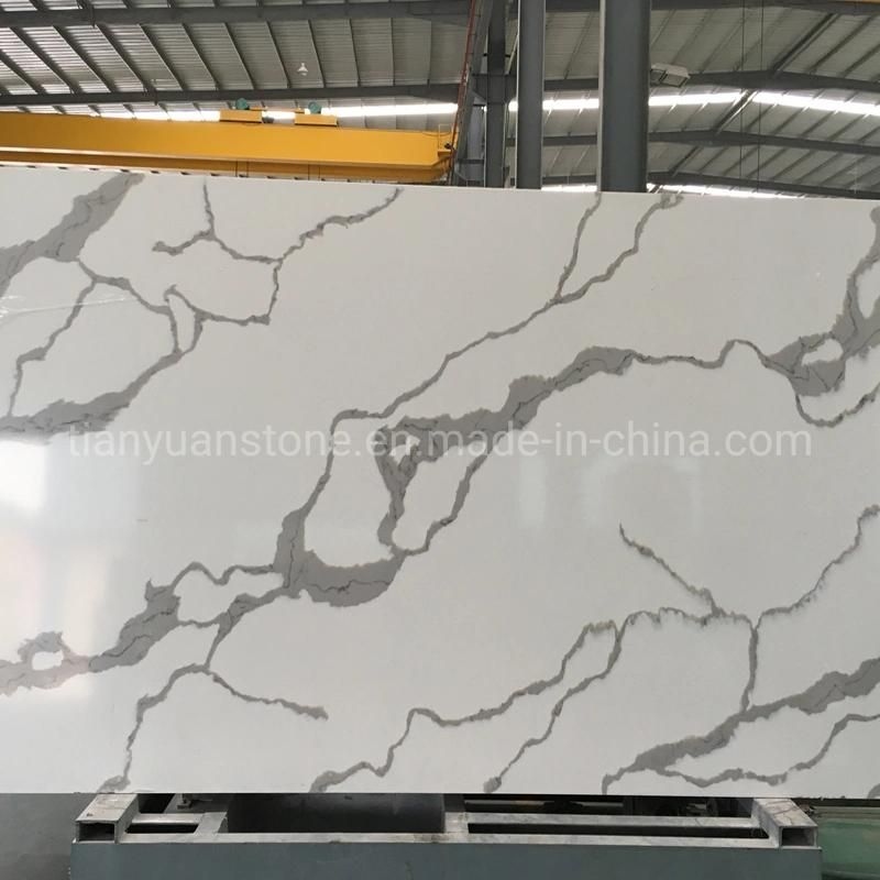 Marble Color Quartz Stone Slab for Ktichen Countertop
