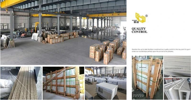 China Calacatta Quartz Countertop Manufacturer for Commercial/Hosptial Kitchen/Bathroom Vanity/Countertops