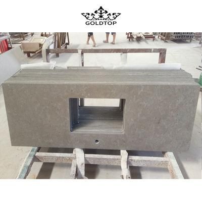 High-End Grey Stone Natural Marble Stone Countertops Tops Polishing Drawers Top Kitchen Sink Kitchen Countertops