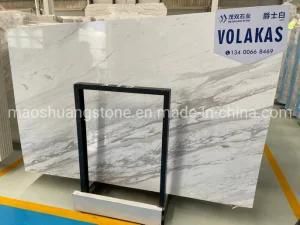 China Natural Volakas White Polished/Honed Marble for Interiors Floor/Wall Slabs/Tiles/Stairs/Mosaic/Vanity/Bathroom Top Decoration/Background