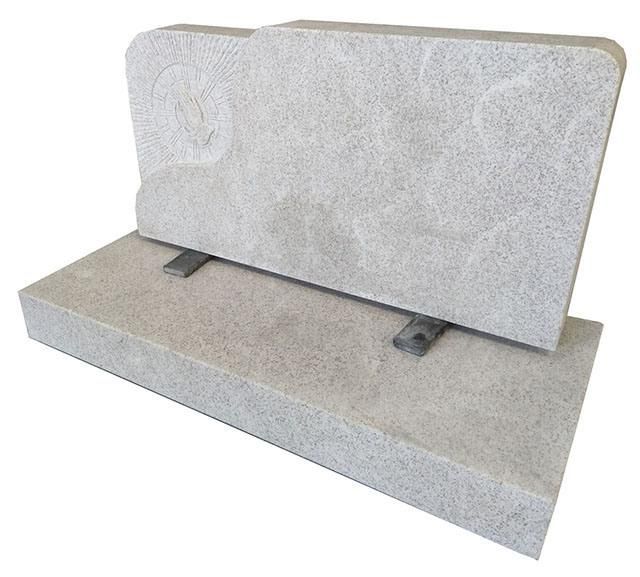 Simple Style China White Marble Engraving Headstone for Christian
