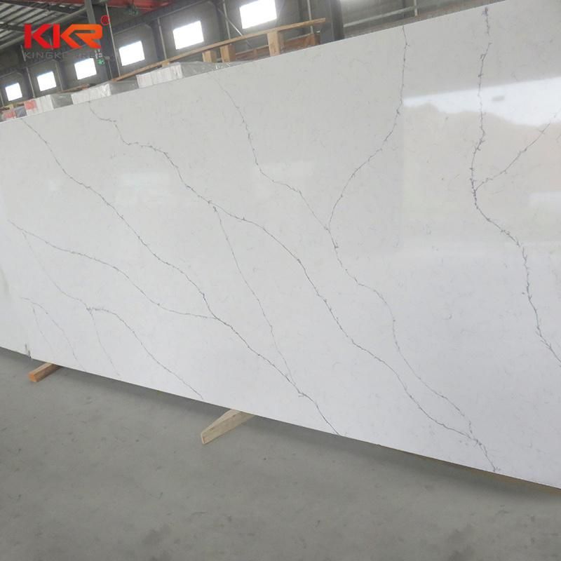 Calacatta Gold White Quartz Stone Slab for Kitchen Countertop 2cm 3cm