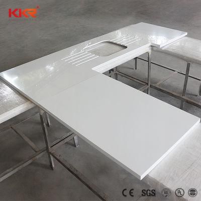 Factory Customized Artificial Stone L Shape Vanity Top Solid Surface Stone Countertop