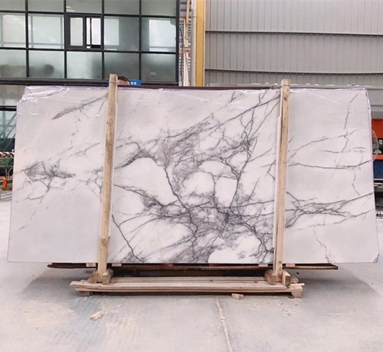 2021 Hot Selling Best Price White Lilac Milas New York Marble Slabs