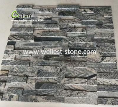 Juparana Grey Granite Ledge Stone Walling Stacked Stone for Wall Cladding
