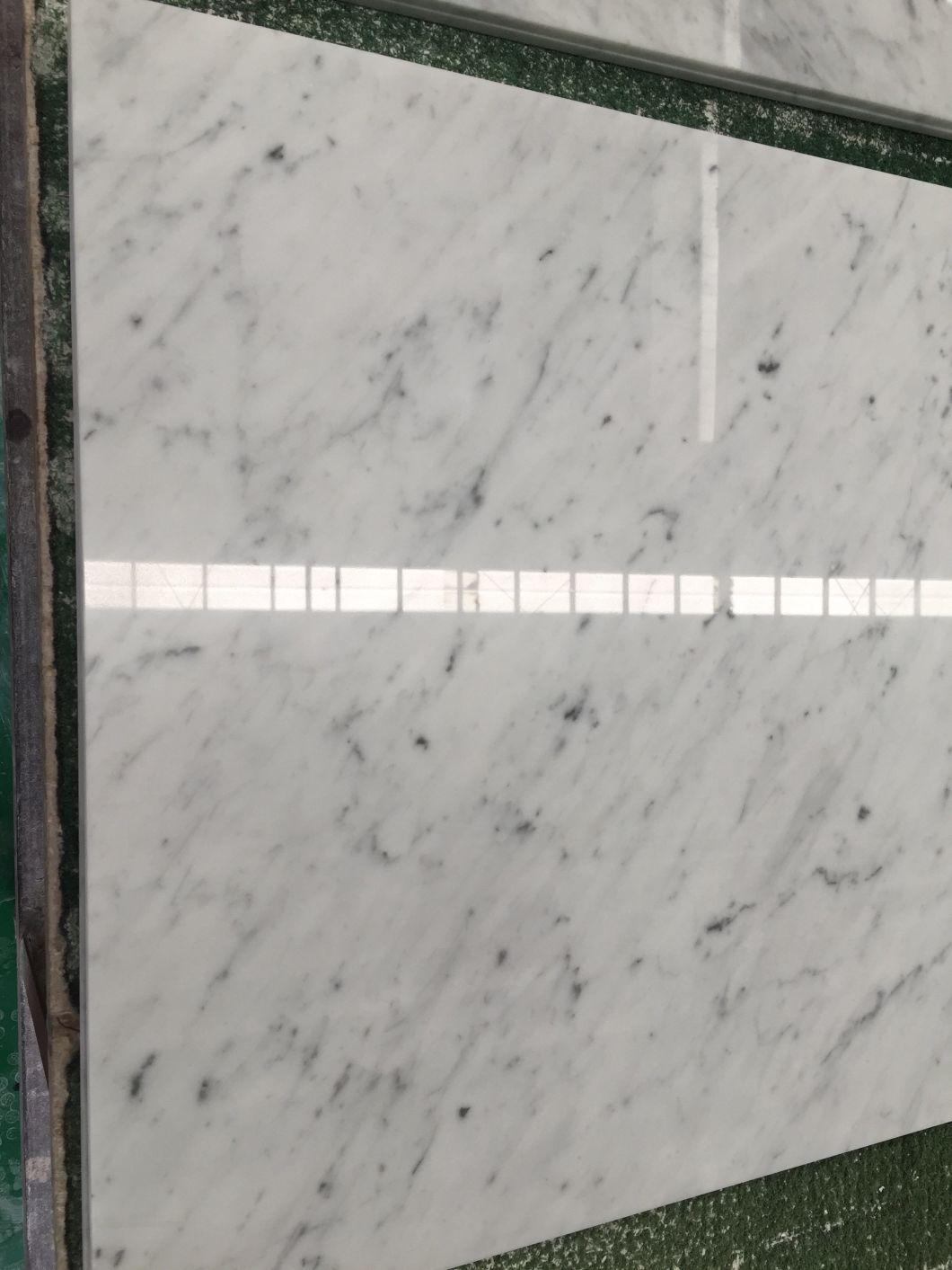 White Natural Cararra White Marble Tiles for Outdoor Building