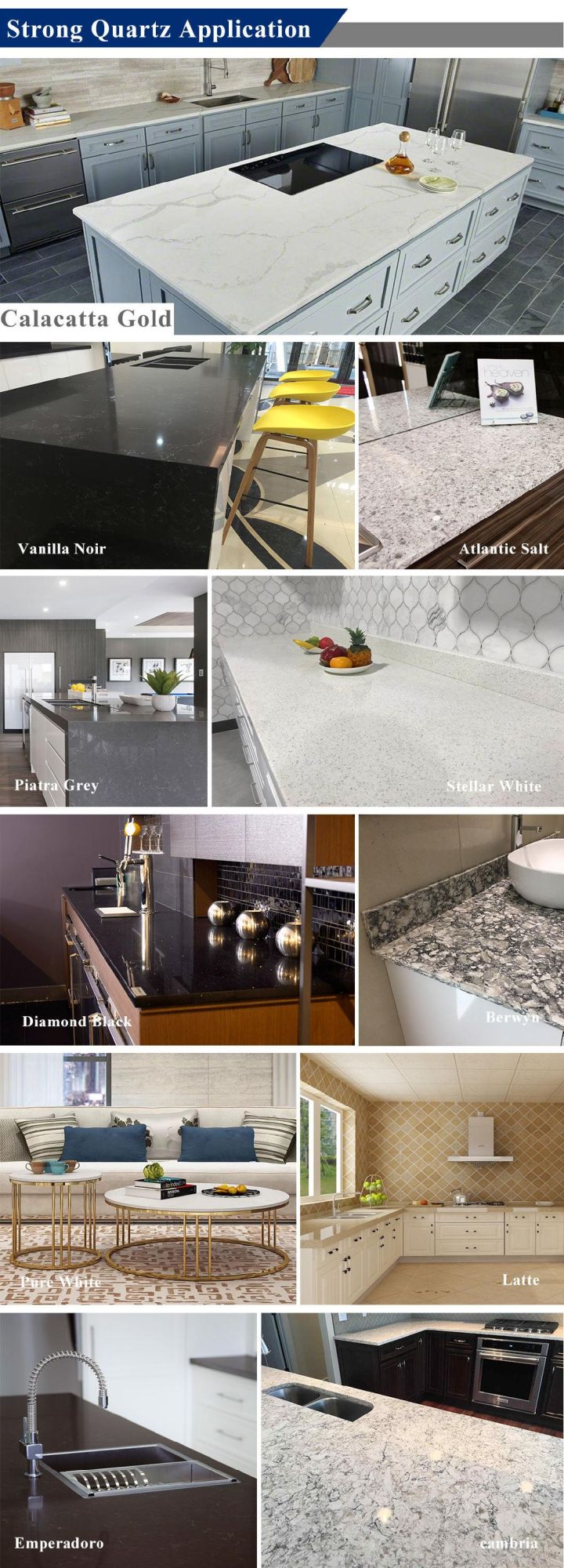 Artificial Marble Look Engineered White Quartz Stone