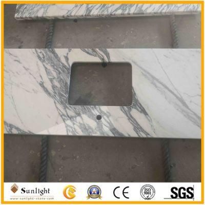 Customize Natural Italy White Arabescato Marble Countertops for Indoor Decoration