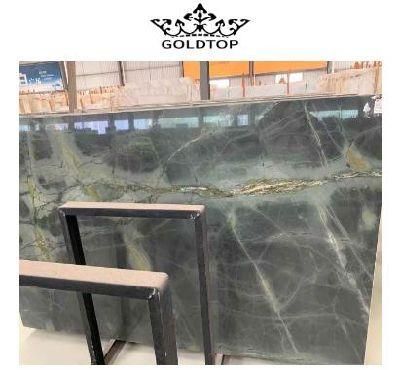 Hot Sales Dream Green Marble Natural Stone Kitchen Countertops with Built in Sinks
