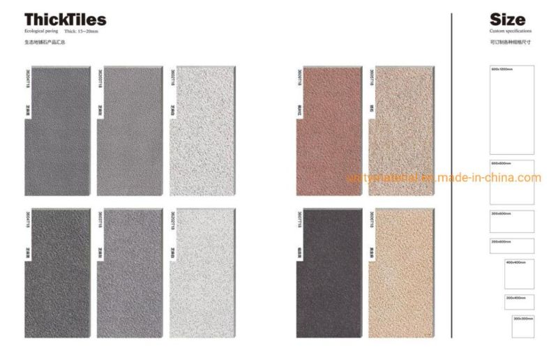 High Quality Exterior Paving Stone Floor Brick Full Body 2cm Thick Non-Slip Exterior Paving Stone Porcelain Paver Floor Tiles