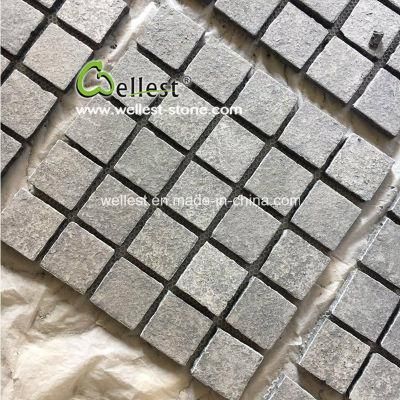 Flamed G684 Black Basalt Cobble Stone for Paving