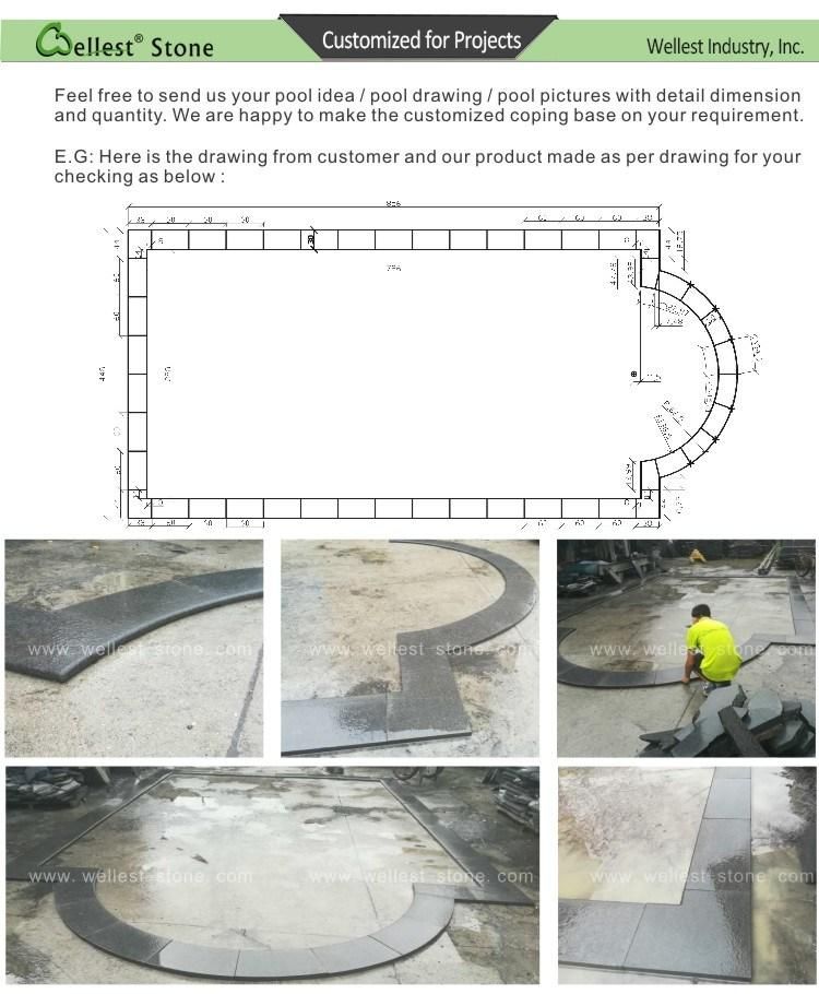 Pure White Quartzite Flamed Anti-Slip Bullnose Coping Stone