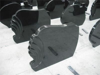 Shanxi Black Granite Tombstones and Monuments European Style Tombstone