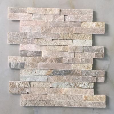 Building Material Split Surface P014 Beige Decorative Real Natural Stone Stacked Exterior Slate Veneer Wall Panels