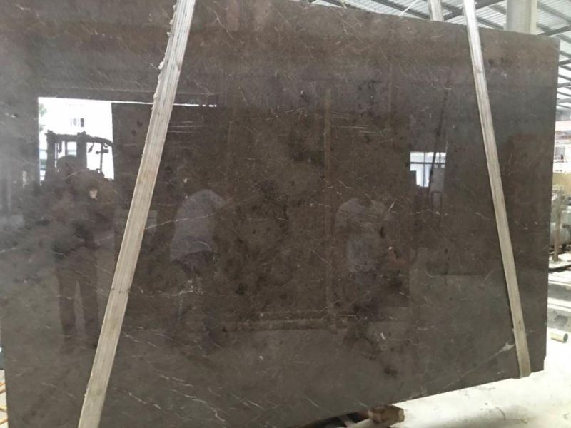 Popular Natural Marron Brown Marble Slab and Tile for Hotel Wall Floor Decorate