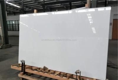 High Glossy White Nano Crystallized Marble Stone Slabs/Tile Interior Decoration