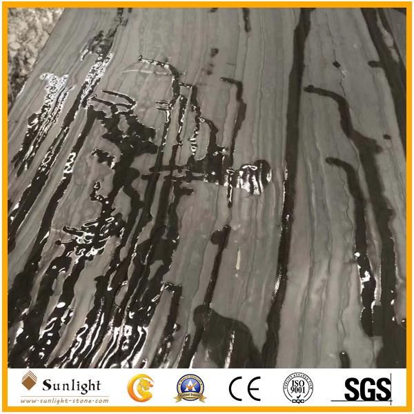 Hot Sell China Black Wooden Marble for Tiles, Vanity Tops