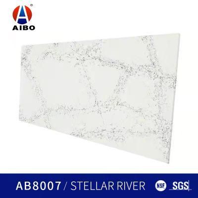 Marble Look White Calacatta Artificial Stone Quartz Slab