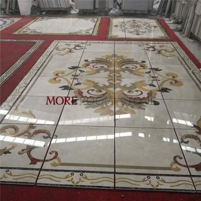 China Supplier Customized Flower Pattern Water Jet Marble Medallion Flooring