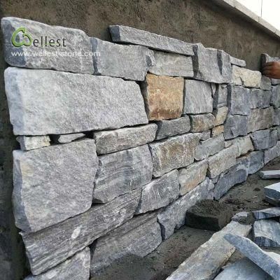 Blue Quartzite Loose Stone Wall Fence Garden Wall Covering Stone