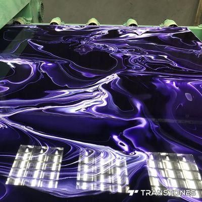 Modern Purple Backlit Artificial Stone Alabaster Sheet for Hotel Wall