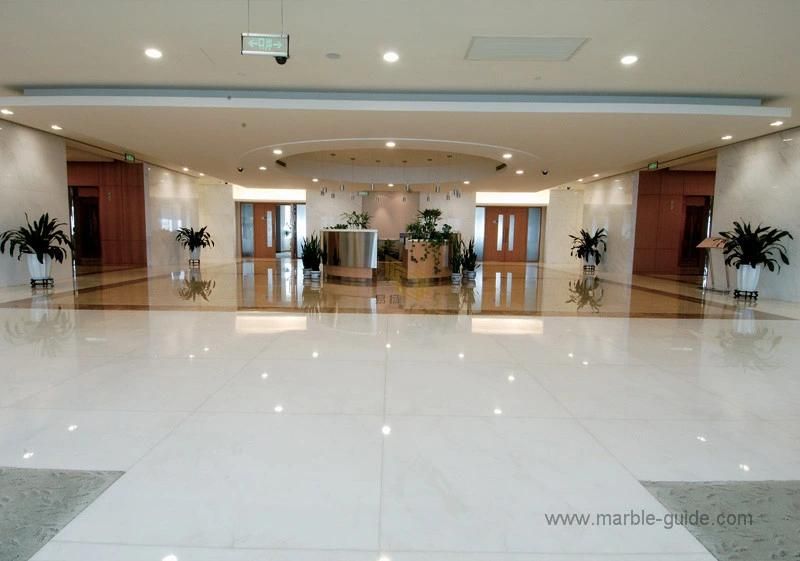 Natural Quality Statuario White Marble Tiles for Hotel/Villa Projects