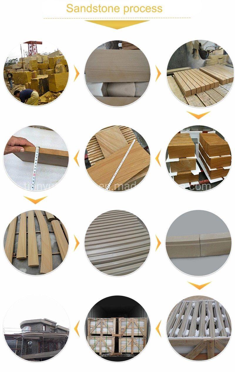 Natural Sandstone Slabs Paving Stone Yellow Sandstone for Villa Wall Tile