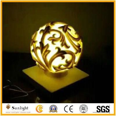 LED Light Hand Carved Balls Sandstone for Landscaping