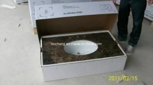 Dark Emperador Marble Vanity Top with Sink