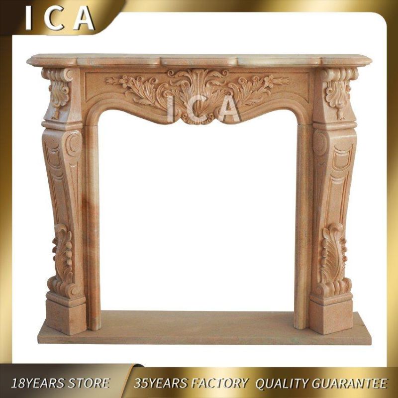 Indoor Classic Decorative Natural Statue Marble Fireplace