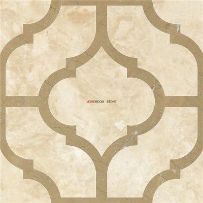 Polished Luxury Water Jet Marble Tile Floor Medallions