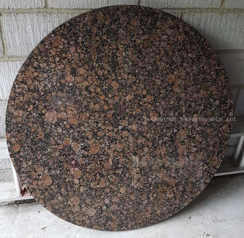 Natural Stone Baltic Brown Round Design Granite Table Top