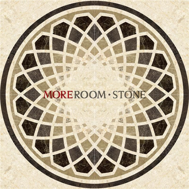 Home Decor Foyer Round Waterjet Marble for Flooring