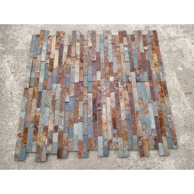 Rusty Slate Stacked Stone Panel for Exterior and Interior Wall Cladding