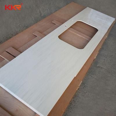 Customized Modified Texture Pattern Solid Surface Kitchen