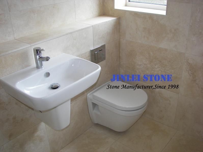 Natural Stone Popular White/Cream Travertine Stone Outdoor Travertine Tile for Flooring