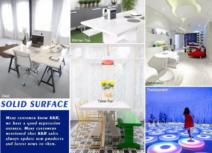 Factory Directly Decoration Material Artificial Stone Translucent Solid Surface