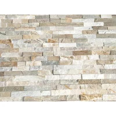 Yellow Grey Quartzite Slate Ledgerstone Stacked Stone for Wall Cladding