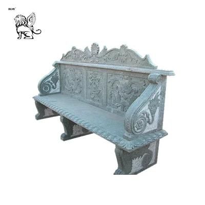 Wholesale European Style Outdoor Garden Decoration Marble Stone Bench Mbg-31