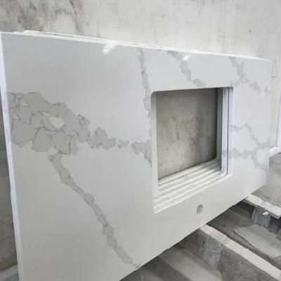 Factory Supply Quartz Table Kitchen Tops for Cafe Restaurant Wholesale Solid Surface Countertop Material