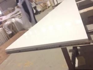 Pure White Quartz Countertop Kitchen Worktop Bar Top