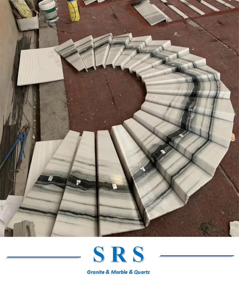 Natural Polished Panda White Stone Marble for Kitchen/Bathroom/Background Wall/Flooring/Step/Tile/Cladding/Flooring/Hotel/Villa House