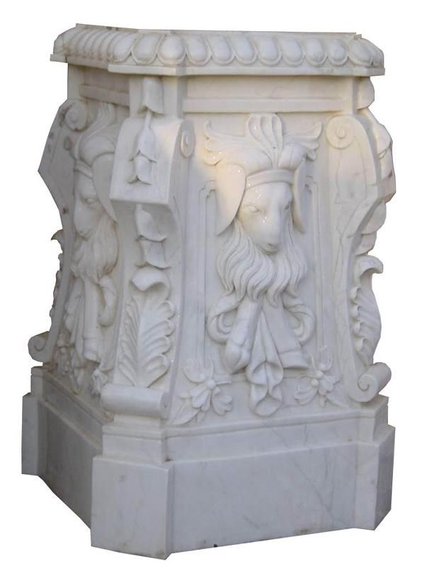 European Style Decorative Marble Column Marble Pillar Pedestal Base for Statue Sculpture