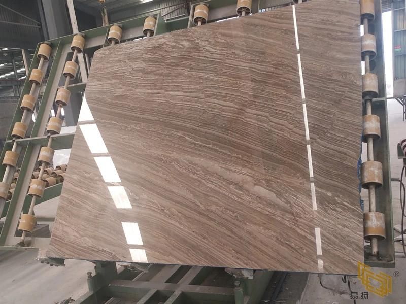 China Polished Kylin Wood/Coffee/Brown Vein Marble for Wall/Floor/Stairs